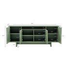 Manhattan Comfort Ella 70.9" Modern Sideboard - Sage Green-Smooth Rounded Edges Add a Modern Charm and Enhance Safety