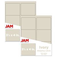 JAM Paper Mailing Address Labels, 3 1/3 x 4, Ivory, 2 sets of 120 (17966069g)-Ivory