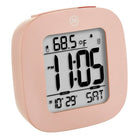 Marathon Compact Alarm Clock with Temperature and Date - Pink (CL030058PI)-Features a large high quality display with enhanced contrast for maximum legibility.