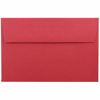 JAM Paper A9 Coloured Invitation Envelopes - 5.75 x 8.75 - Red Recycled - 50 Pack-Our envelopes are made from 30% recycled 24 lb paper and feature a straight flap gum closure with a smooth finish