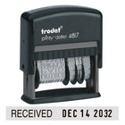 Trodat 4817 Self-Inking Phrase Dater - English-Includes 12 common office phrases (Answered, Backordered, Cancelled, Billed, Emailed, Delivered, Entered, Paid, Received, Shipped, Faxed and Checked)