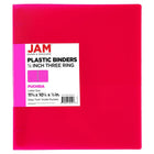 JAM Paper - Classeur en plastique de 1 -3 cm - rose fuchsia - 3 anneaux-Taille : 0,5" de largeur | Peut contenir jusqu'à 100 feuilles de papier.