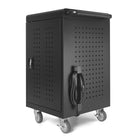 Luxor 30-Device USB-C Secure Charging Cart for Up to 16" Laptops-Smooth-rolling casters with brakes for easy mobility 