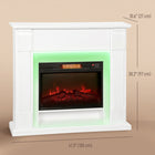 HOMCOM 41" Electric Fireplace with Mantel and Adjustable 3D Flame Effect -  1400 W - White-Smart thermostat maintains a set temperature from 17-27°C for constant comfort