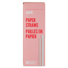 Perk - Paille en papier - Blanc - Paquet de 100-7,75 po de longueur