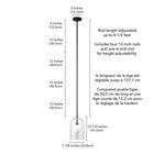 Hudson&Canal Sondre 8" Wide Double Layer Pendant with Glass Shade - Blackened Bronze/White Milk/Clear-8