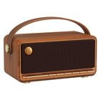 Edifier MP330 BT Wireless Hi-Res Audio Portable Retro Wood Speaker wiith 20W RMS Stereo Sound - Brown-Stream audio from your computer through the USB-C port or enjoy music stored on your microSD card without using mobile data