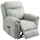 HOMCOM Manual Recliner with Vibration Massage and Side Pockets - Grey-Massage zones targeting the back, lumbar, thighs, and legs
