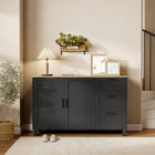 HOMCOM - Buffet moderne 47,2 po L avec portes à fermeture en douceur - noir-Polyvalent pour la cuisine, la salle à manger, l'entrée ou le salon 