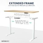 MotionGrey Electric Dual Motor Height Adjustable 140" W Sit-to-Stand Desk - White Frame-German Made Bosch Dual Motors - Our dual Bosch premium motors feature above industry weight rating, movement speed and are designed to exceed energy efficient guidelines. For the best quality, each motor undergoes our 6-step full inspection procedure