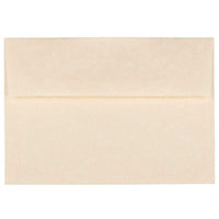 JAM Paper A7 Parchment Invitation Envelopes - 5.25" x 7.25" - Natural Recycled - 50 Pack -Colour: Natural / Tan, Envelopes feature a marbled parchment finish for an elegant touch