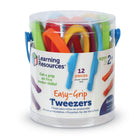 Learning Resources Easy Grip Preschool Tweezers - Pack of 12-Designed for Little Hands: Made just for little ones, these tweezers come with special finger placement grooves to ensure a comfortable grip during preschool learning activities!