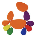 edxeducation Rainbow Pebbles - Set of 36 + 40 Activities-Smooth, rubbery pebble material made from virtually Indestructible plastic