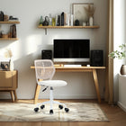 Chaise de Bureau Pivotante en Tissu Beige Homy Casa-Cadeau Parfait : Idéal pour les anniversaires ou Noël, séduisant tant les garçons que les filles