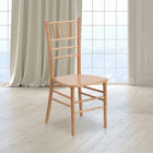 Flash Furniture - Chaise Chiavari série Hercule en bois, naturel (XSNATURAL)-Les points de tension renforcés offrent une plus grande stabilité