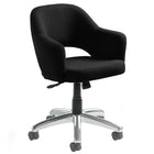 Nightingale Tonik Designer Chair - Black-5-prong, polished-aluminum base with clear lacquer finish to maintain bright appearance