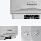 Kimberly-Clark Professional ICON Automatic Soap and Sanitizer Dispenser - with Silver Mosaic Design Faceplate-Easy servicing with a choice of keyed or push button lock that can be positioned on either side of the dispenser.