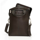 Ashlin® – Sac pour portatif en cuir véritable, noir-Convient à la plupart des tablettes/iPad de 10 po