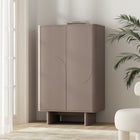 Manhattan Comfort Ella 31.5" Modern Accent Cabinet - Mocha-Includes 2 Soft Close Doors with 2 Adjustable Shelves with 3 Cubby Spaces
