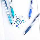 Pentel - EnerGel Rétractable Stylo à Encre Gel - 0,7mm - Pointe en Métal - Encre Bleu Froid - Couleurs Assorties - Paquet de 4-Pointe 0,7mm en acier inoxydable.