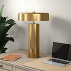 Hudson&Canal - Lampe de table Nash de 61 cm de haut avec abat-jour en métal, - Laiton/laiton-Conçu pour une ampoule à incandescence de 60 W - ampoule LED de 9 W, ampoule fluorescente (CFL) de 13 W ou ampoule LED à ballast automatique de 9 W, ampoule à culot E26, ampoule non incluse