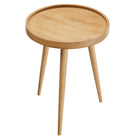 Modway Chiro Round Wood Side Table - Natural-Assembly Required