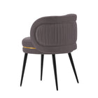 Manhattan Comfort - Chaise de salle à manger moderne Kaya 58 cm en velours gris-Testé pour usage commercial avec une capacité de charge de 150 kg