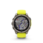 Garmin fēnix 8 - Solar Outdoor Recreation/Adventure Watches - 47 mm - Sapphire, Titanium with Amp Yellow/Graphite Silicone Band-10