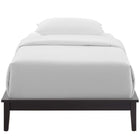 Modway Lodge Wood Twin Platform Bed Frame - Cappuccino-Tropical and Rubber Wood Frame