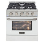 Kucht 30" KNG Series Pro Style Propane Gas Range - Stainless Steel/White-This 4-burner gas range includes two 15,000 BTU burners and two 9,000 BTU burners
