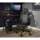 Emerge Vector Luxura Faux Leather Gaming Chair - Black/Grey-Chair Height: 41.3" - 45" H