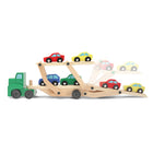 Melissa & Doug Ensemble de jouets en bois avec camion porte-voitures et voitures -Construction en bois de qualité