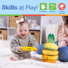 Melissa & Doug Multi-Sensory Pineapple Soft Stacker Infant Toy-Makes a great gift for infants, ages 6 months to 12 months, for hands-on, screen-free play and developmental skill-building