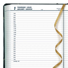 Blueline - 2026 Agenda quotidien Traditional - 8-1/8 po x 6-9/16 po - Marbre vert - Bilingue-Signet en ruban doré