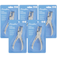 Swingline One Hole Paper Punch - 5 Pack-Metal, handheld single hole punch