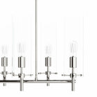 Modway Skylark 6-Light Chandelier - Clear/Polished Nickel-Professional Installation Required