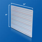 Flipside Products Dry Erase Learning Mat - Two-Sided Red & Blue Ruled/Plain - 9" x 12" - 48 Pack-High quality surface wipes clean