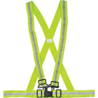 Zenith Safety Traffic Harnesses, High Visibility Lime-Yellow, Silver Reflective Colour, X-Large - 10 Pack-Colour: High Visibility Lime-Yellow