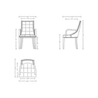 Manhattan Comfort Fifth Avenue 22.5" Traditional Faux Leather and Velvet Upholstered Dining Armchair - Tan - Set of 2-Front Upholstered in Faux Leather and Back Upholstered in Luxurious Velvet with Foam Padding