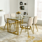 FurnitureR Dining Side Chair - Beige - 4 Pack-Suitable as side chair/dining chair/vanity chair/office chair