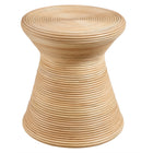 Modway Tavi Hourglass Natural Rattan Round Side Table - Natural-Rattan Design