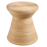 Modway Tavi Hourglass Natural Rattan Round Side Table - Natural-Rattan Design