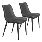 Zuo Magnus Dining Chair - Black - Set of 2-Assembly required
