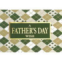 Rosedale Gold Father's Day Greeting Cards/Envelopes - 5-1/2" x 8" - Checkered - 6 Pack-Premium quality greeting cards