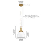 Hudson&Canal Elodie 12" Wide Pendant with Metal Shade - Matte White/Brass/Matte White-Clean with a soft, dry cloth and no harsh chemicals or abrasive cleaning materials