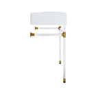 Modway - Redeem Fixation murale en acrylique de 24" Vanette de salle de bain - Blanc clair-Trou de robinet unique
