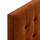 Modway - Lily Velours de performance résistant aux taches Tête de lit King Size, Rouille-Assemblée requise