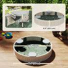 Outsunny Kids Outdoor Sandbox with Cover - Cream White-Polished smooth surface prevents scratches on children's skin 