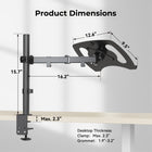 ShoppingAll Fully Adjustable Laptop Mount - Black-Swivel 180 degrees to accommodate for any screen angle