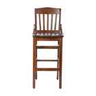 Flash Furniture HERCULES Series School House Back Walnut Wood Restaurant Barstool-Solid European Beech Hardwood Construction